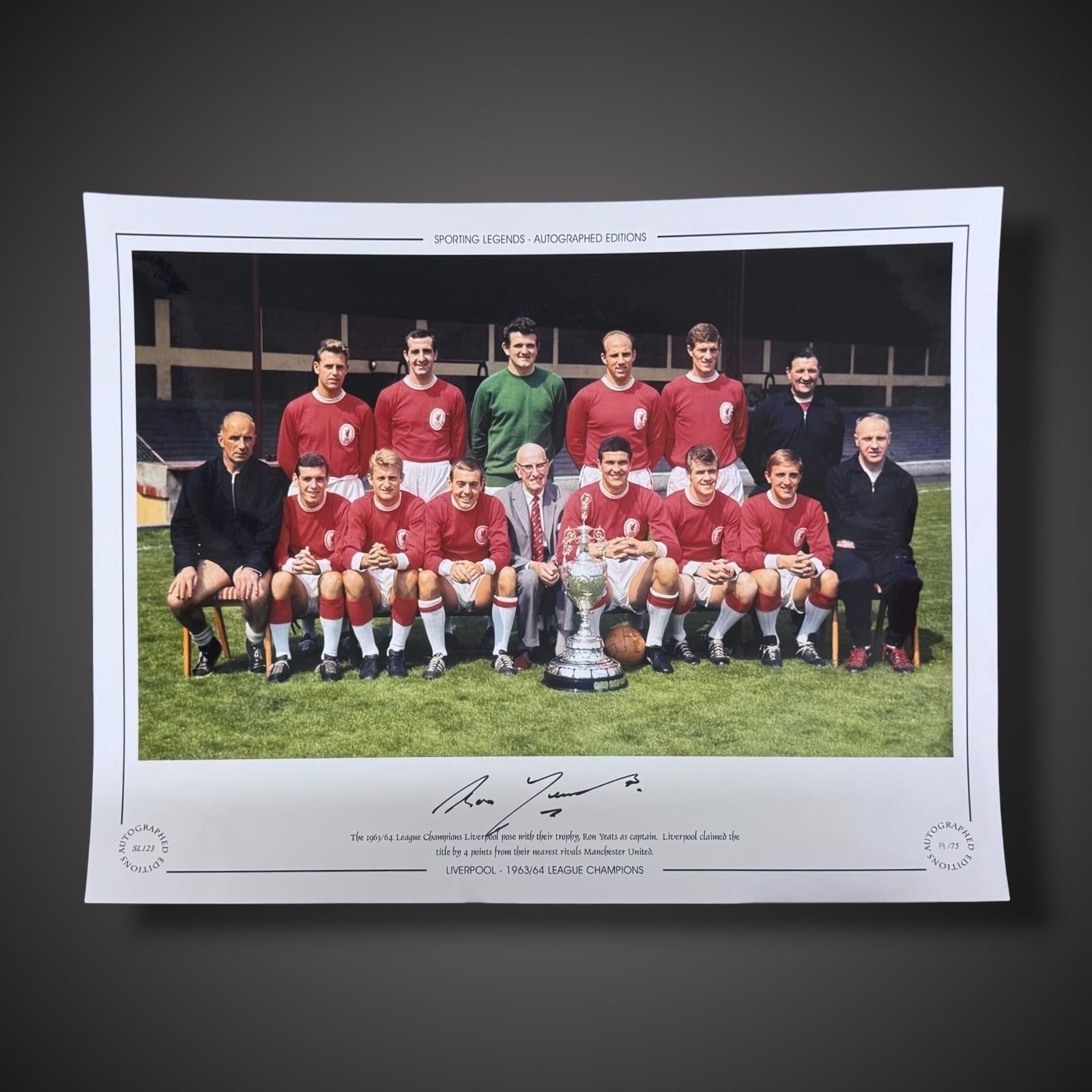Ron Yeats Hand Signed Liverpool 63/64 Football Photo £29.99 With COA 0