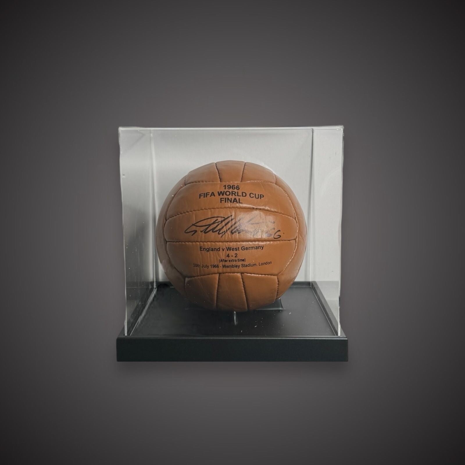 Signed Sir Geoff Hurst FIFA World Cup Final 1966 Ball In A Acrylic Case £2990