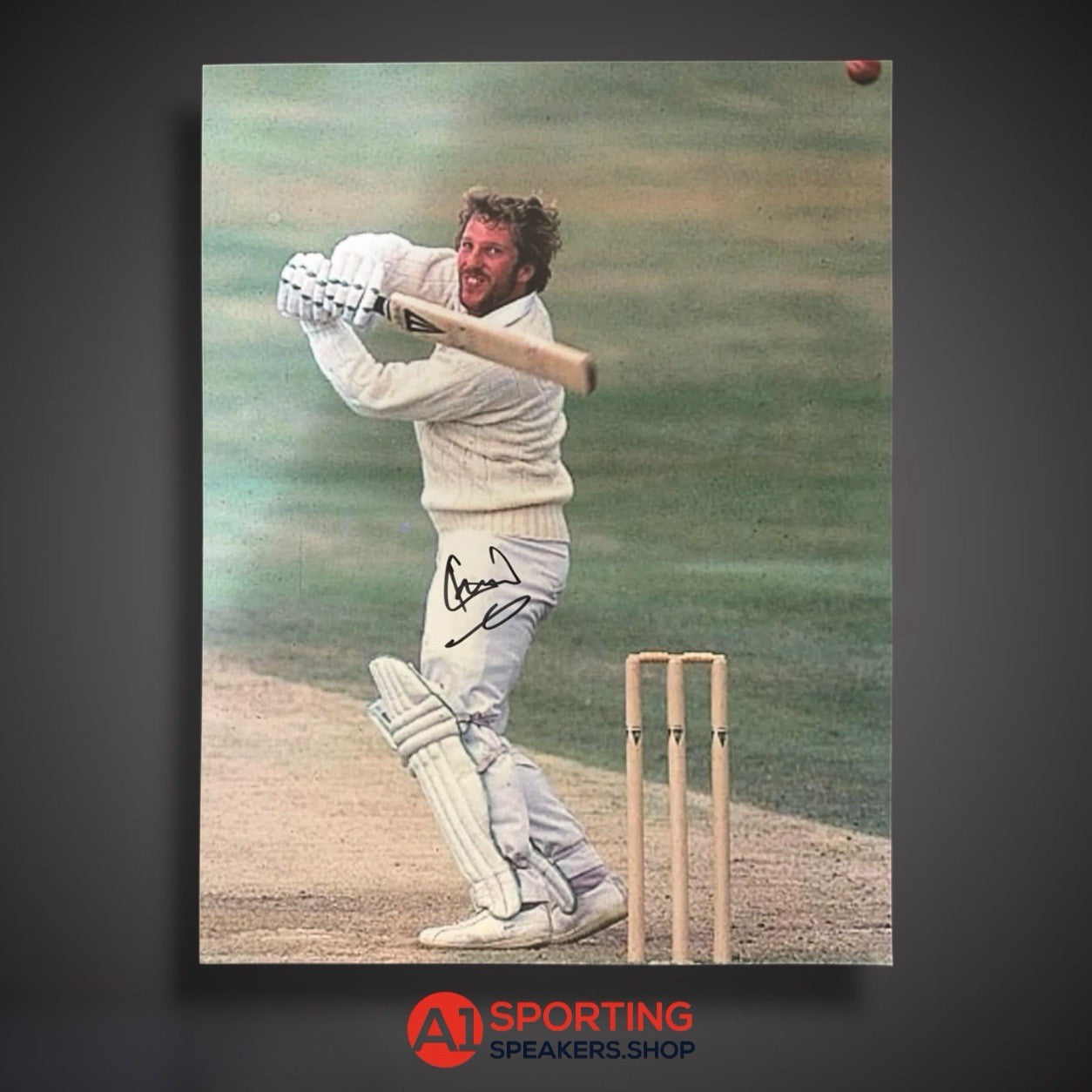 Lord Ian Botham Hand Signed Cricket Photo With Coa £550