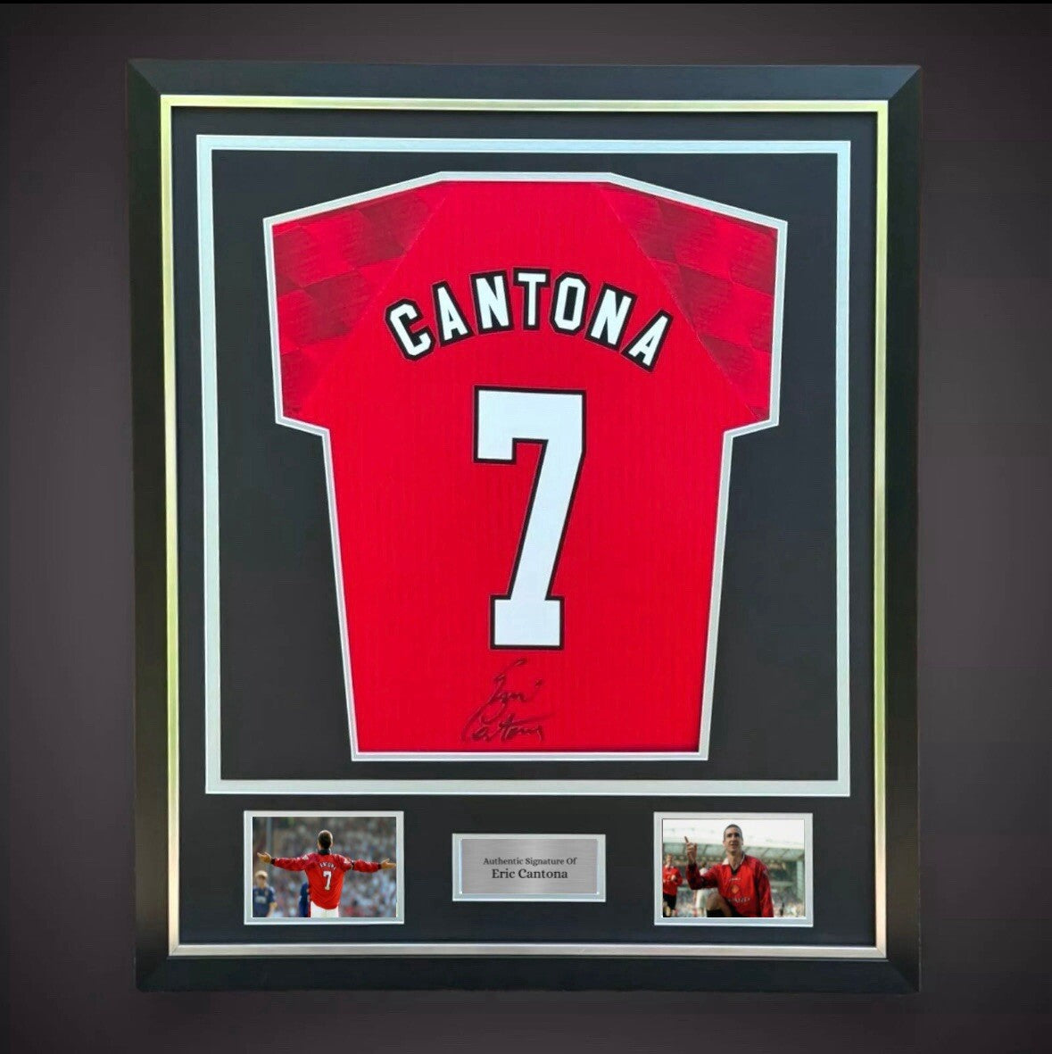 Eric Cantona Signed And Deluxe Framed Manchester United 1996/98 Shirt £3990