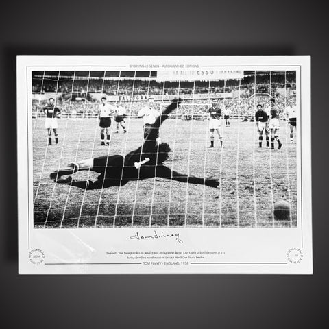 FRAMED Tom Finney Hand Signed Photo England 1958  £451