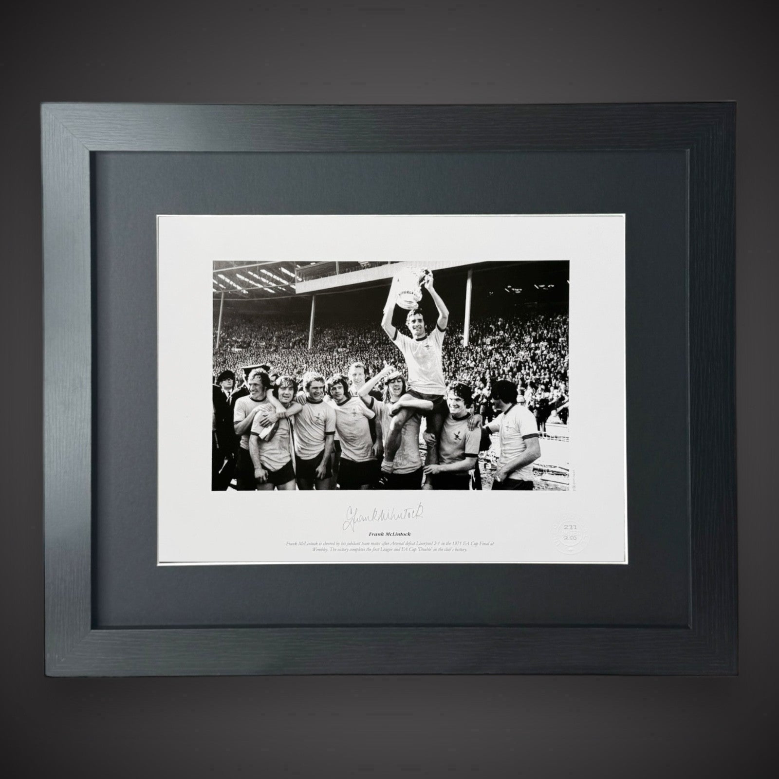 Framed Frank McLintock - Arsenal Fantastic Hand Signed Photo £44.99 16X200
