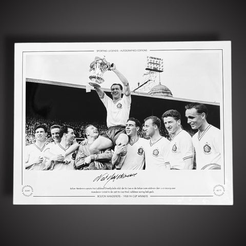 Nat Lofthouse- 1958 FA Cup Final Signed Photo £25 16X120