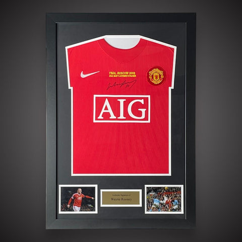 WAYNE ROONEY Manchester United Hand Signed And Framed Football Shirt £1250