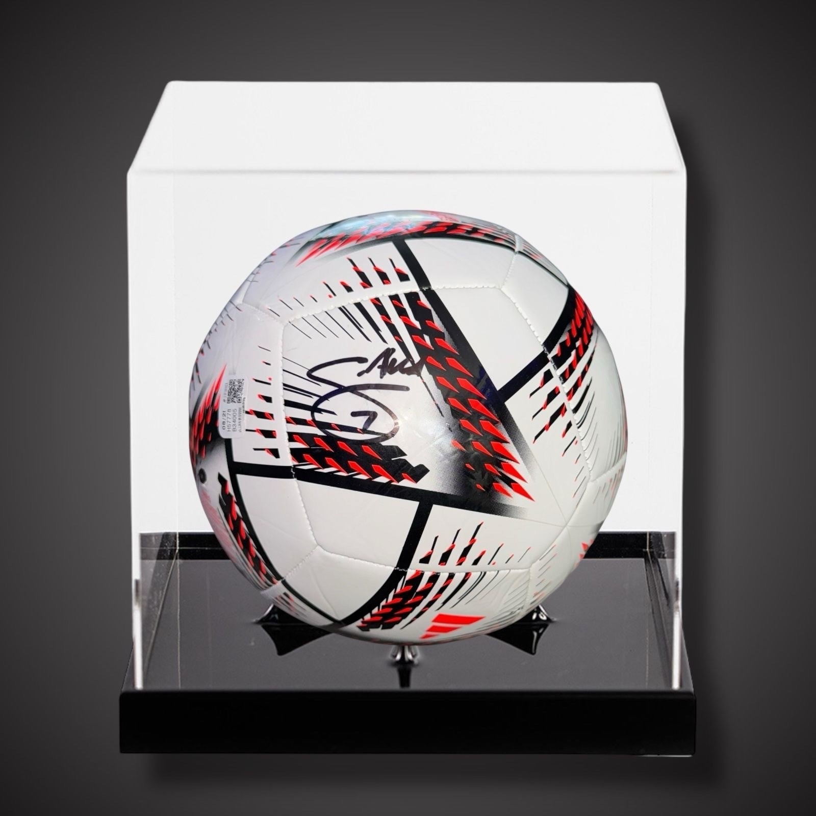 Bukayo Saka Signed Football With Beckett Authentication In A Acrylic Case £3500