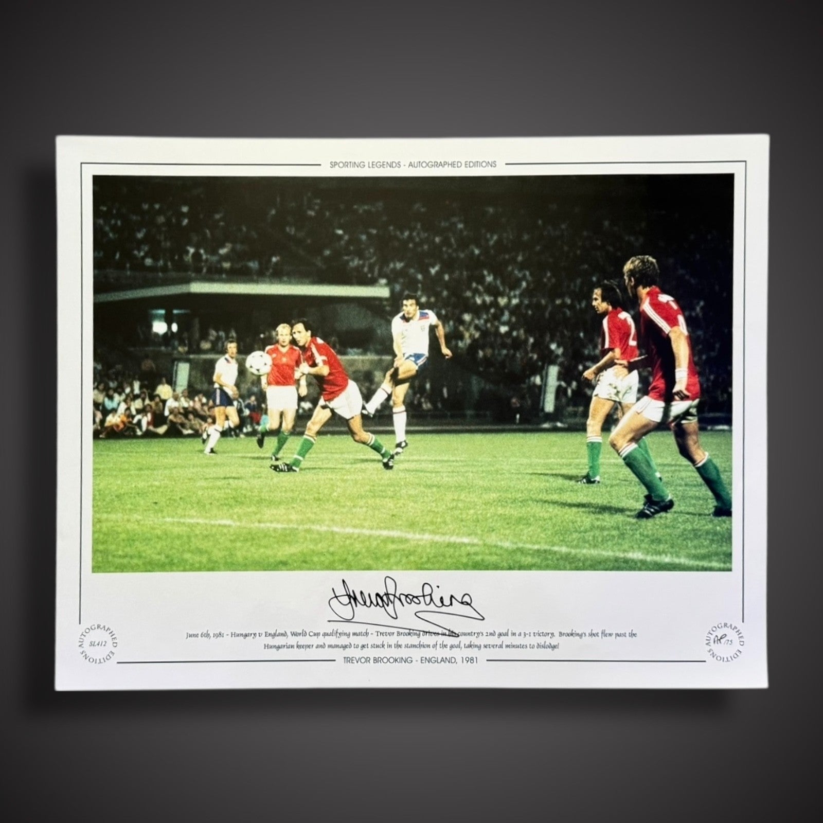 Trevor Brooking England 1981  Signed Picture £39.99 12X160