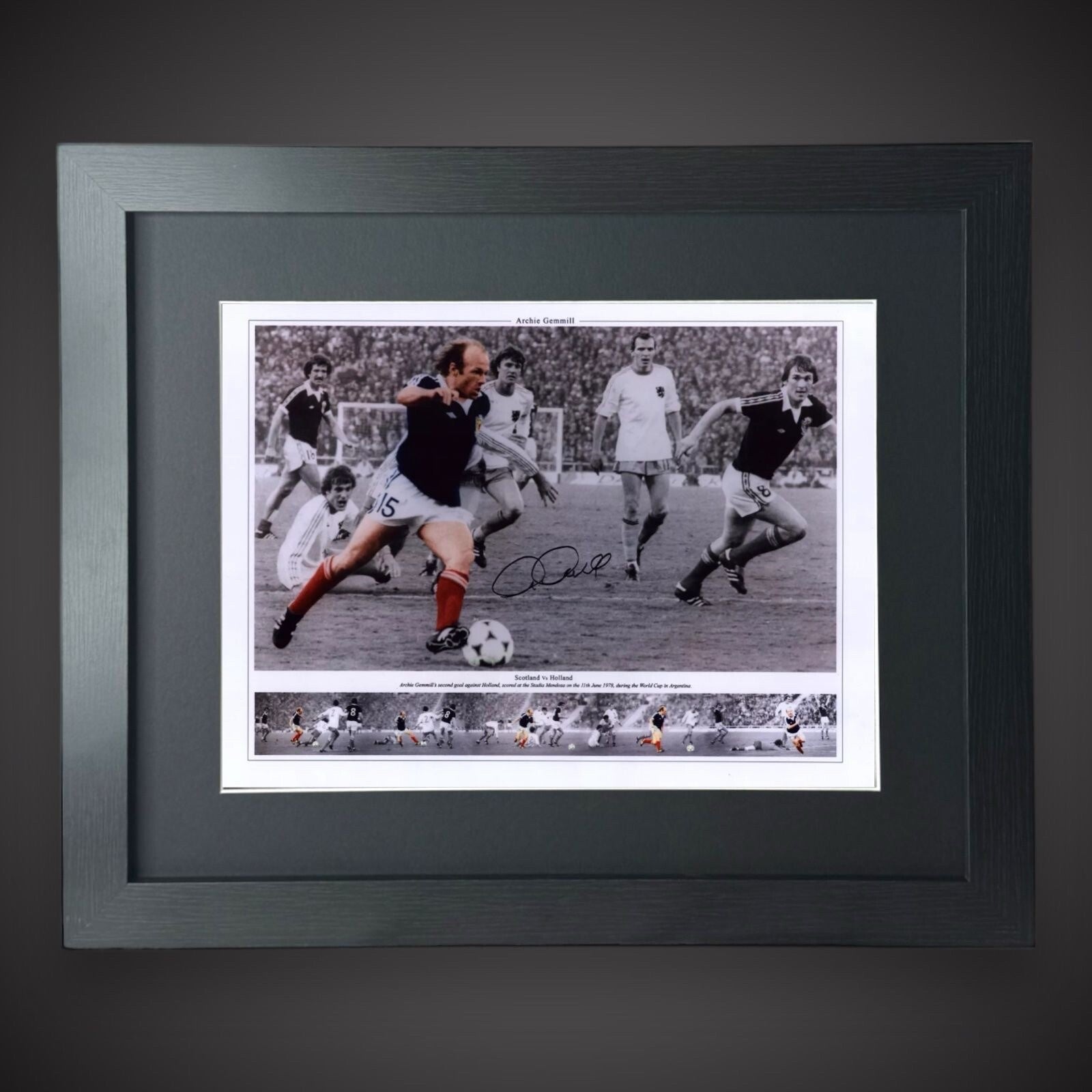 Framed Scotland Archie Gemmill Hand Signed Photograph £550