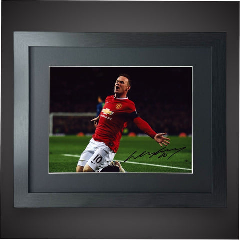 Wayne Rooney Hand Signed Manchester United Framed Photograph  Inc COA £69.990