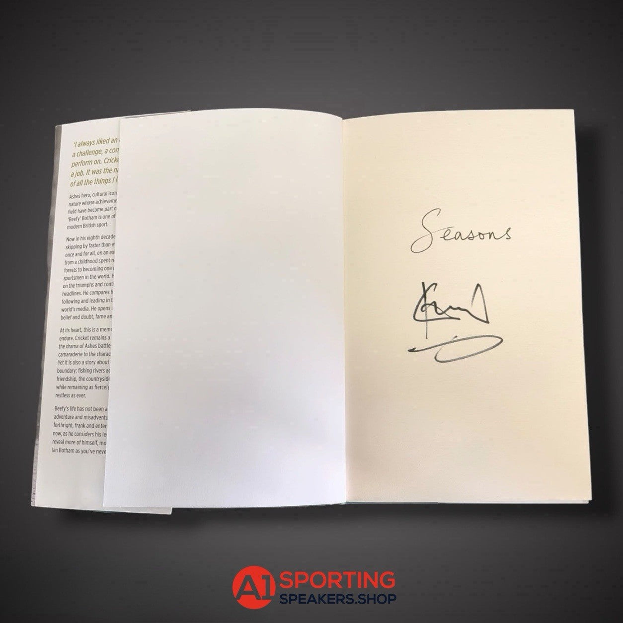 Lord Ian Botham Hand Signed “Seasons” Book £351