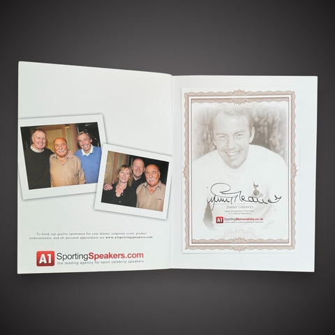 Greavie’s Greatest - Hand Signed Book By Jimmy Greaves £27.50 With COA1