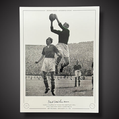 Bert Trautmann Signed Manchester City Photo - 1955 Autograph £250