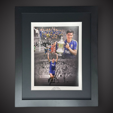 FRAMED Lawrie Sanchez Wimbledon 1 - Liverpool 0 Signed Photo £450