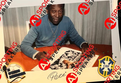 PELE - New York Cosmos 1977 Hand Signed Photo Very Slight Fade On Signature £1854