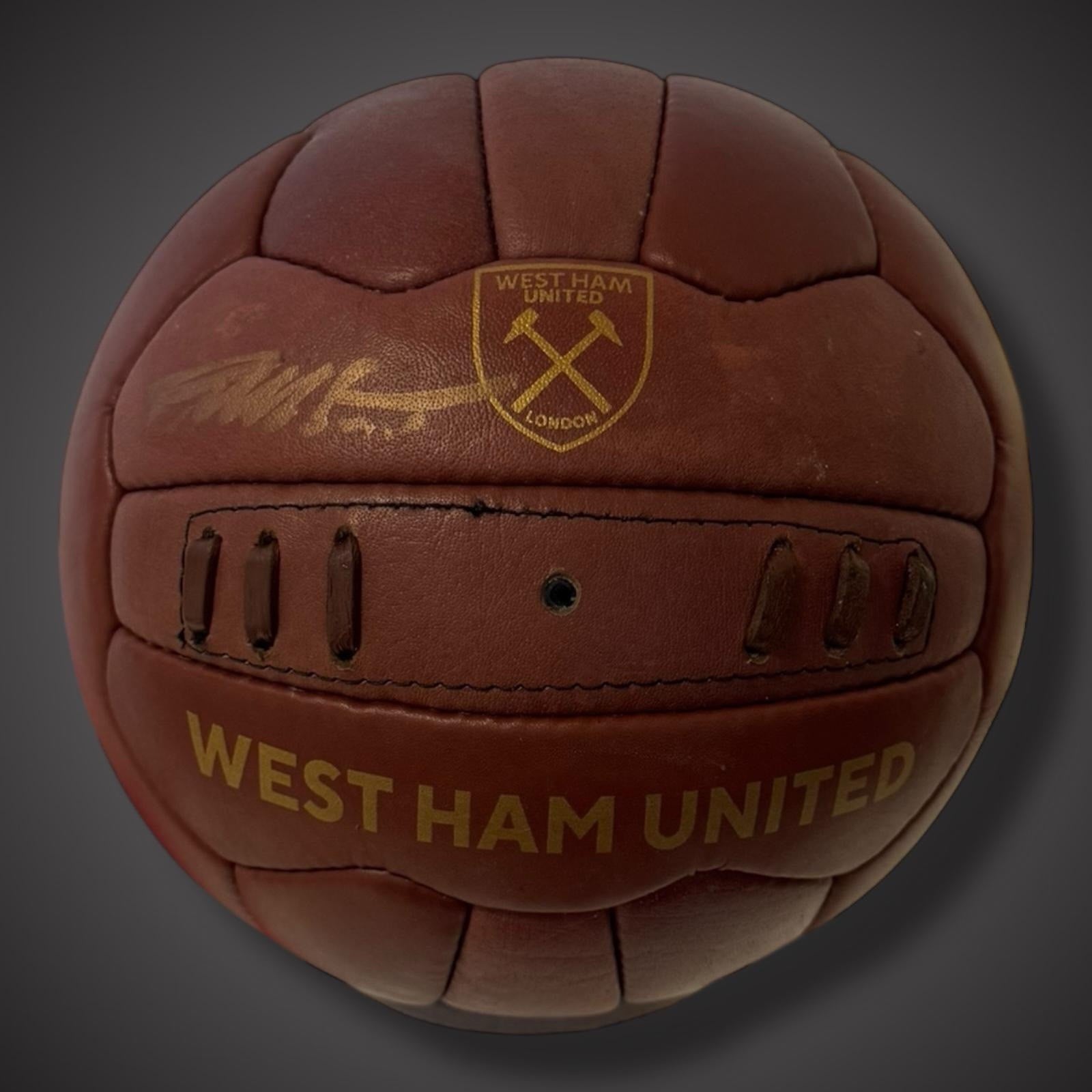 West Ham- Sir Geoff Hurst Hand Signed Ball With COA £750