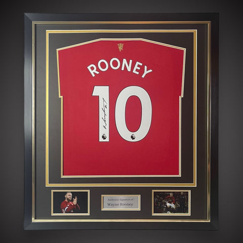 Framed Wayne Rooney Hand Signed Manchester United Football Shirt With Coa £2750