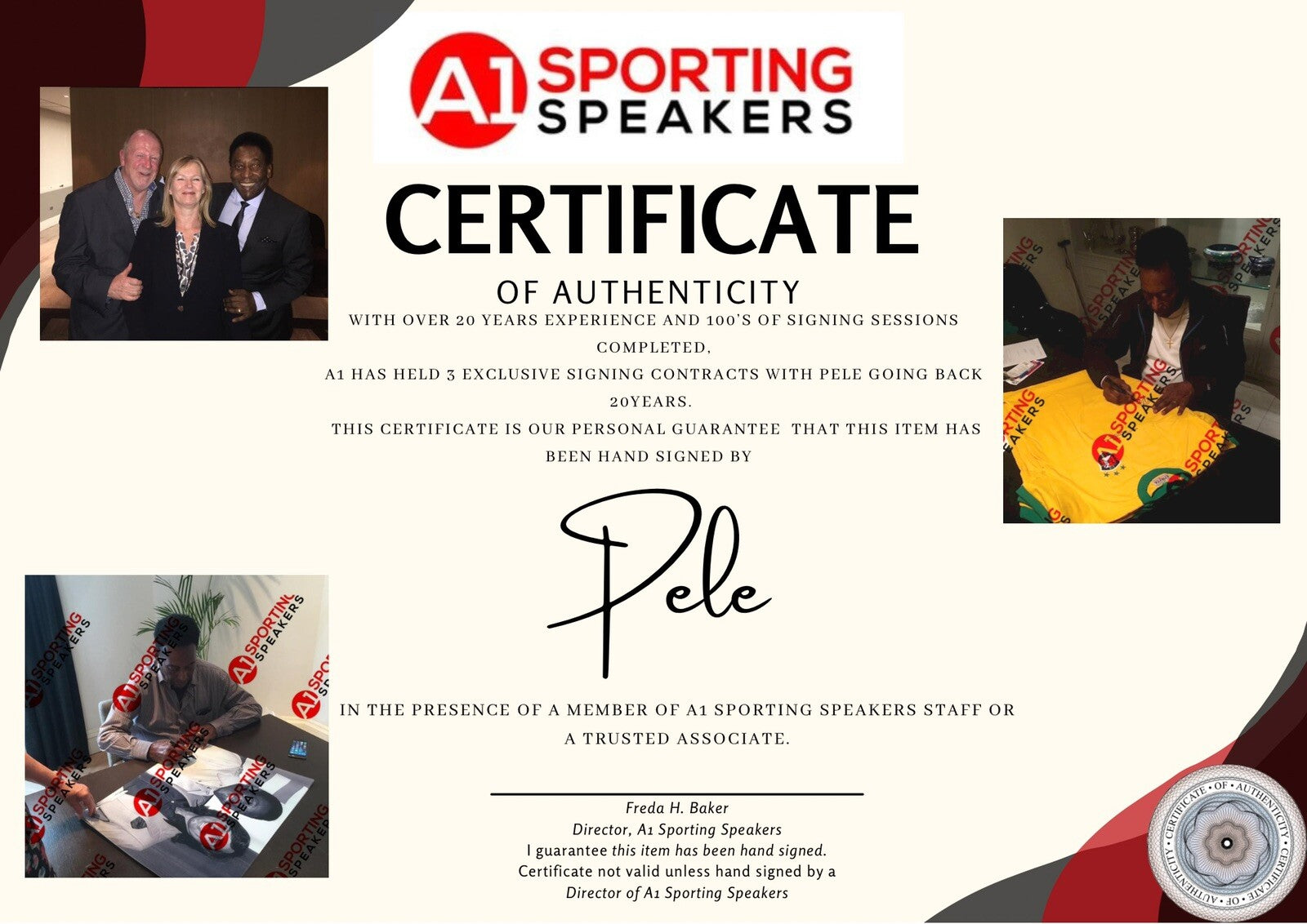 Pele Signed Framed BRAZIL - WORLD CUP WINNERS Photo Minor Fade on Sig £2505
