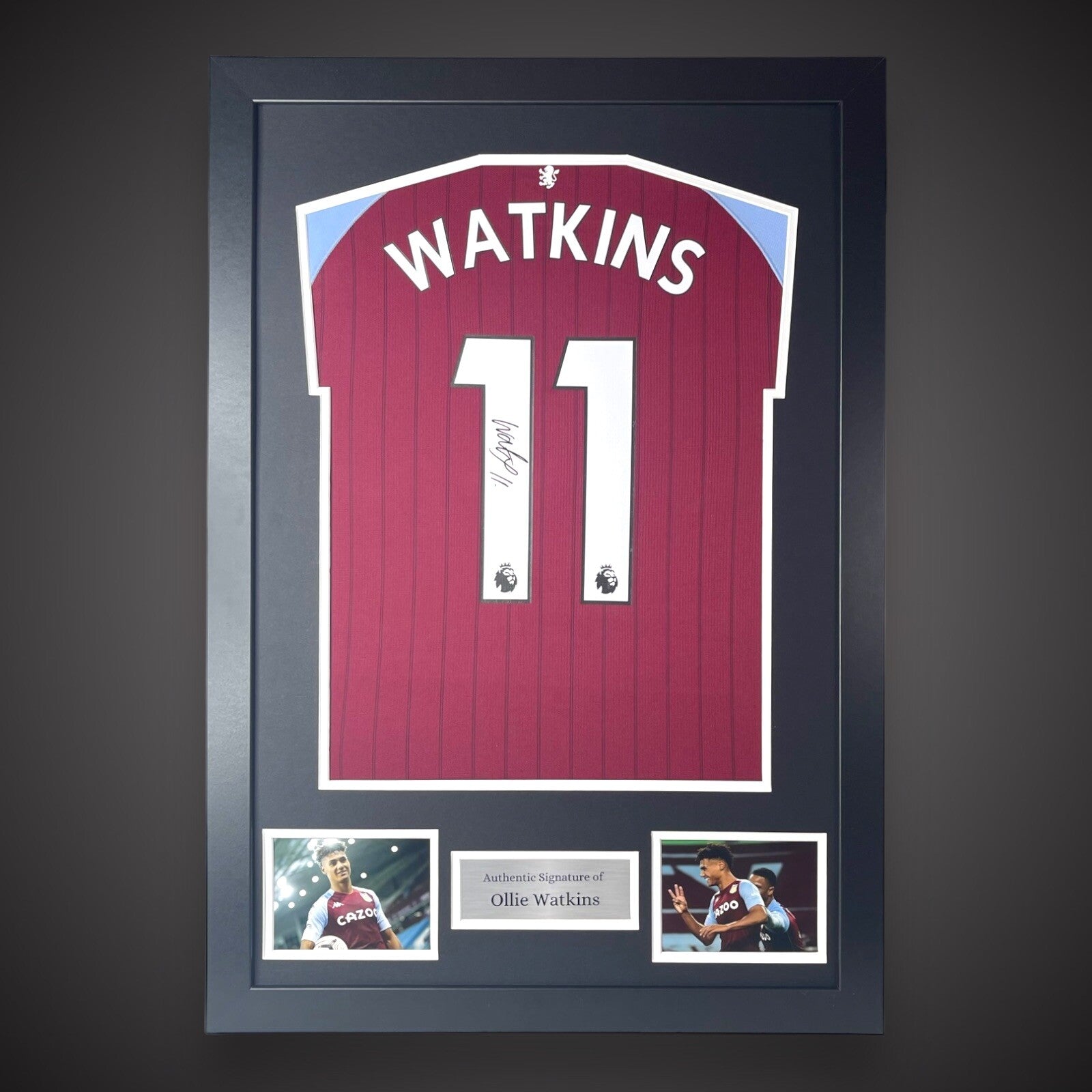 Framed Ollie Watkins Aston Villa Hand Signed Football Shirt £299 With COA0