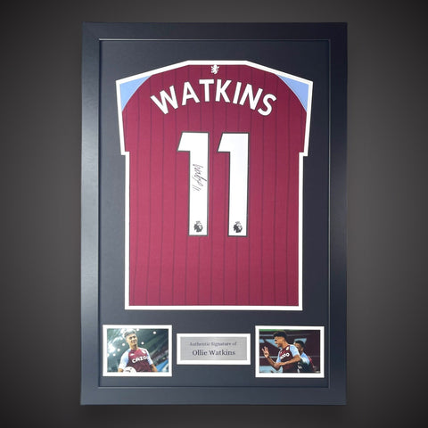 Framed Ollie Watkins Aston Villa Hand Signed Football Shirt £299 With COA0