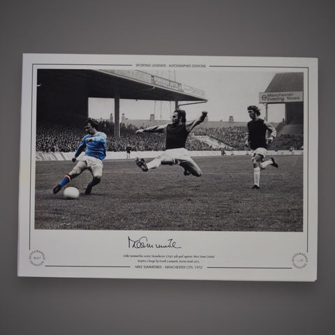 Mike Summerbee Hand Signed Photo - Manchester City 1972 £250