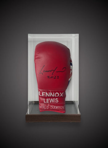 Lennox Lewis World Champion Hand Signed Boxing Glove 2023  £375 In A Case0