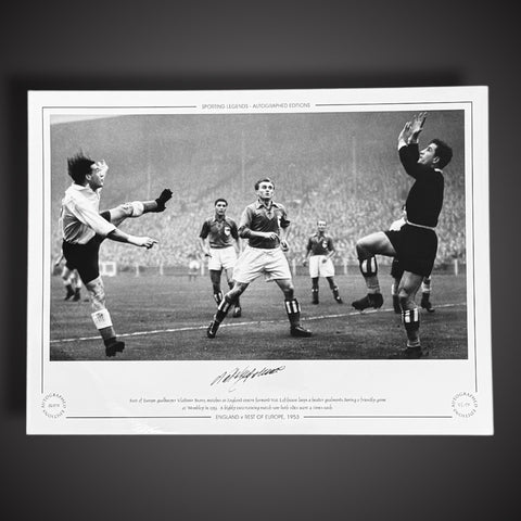 FRAMED Nat Lofthouse England V Rest Of Europe Signed Photo £451