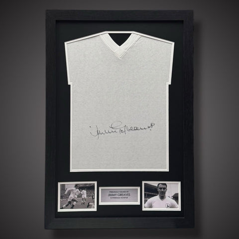 Jimmy Greaves Hand Signed Tottenham Hotspur Framed Shirt £199 With COA0