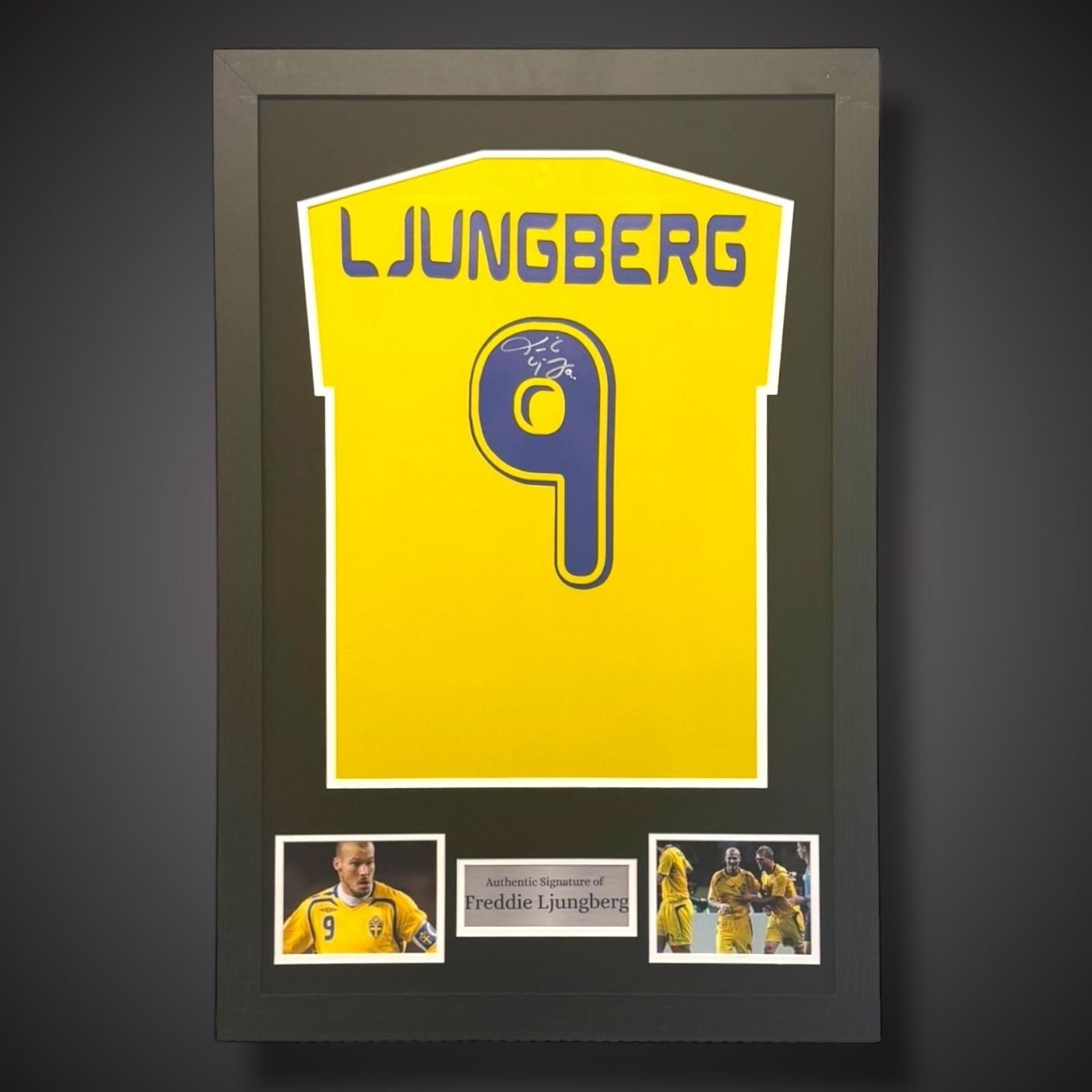Freddie Ljungberg Hand Signed Sweden Framed Football Shirt  £2990