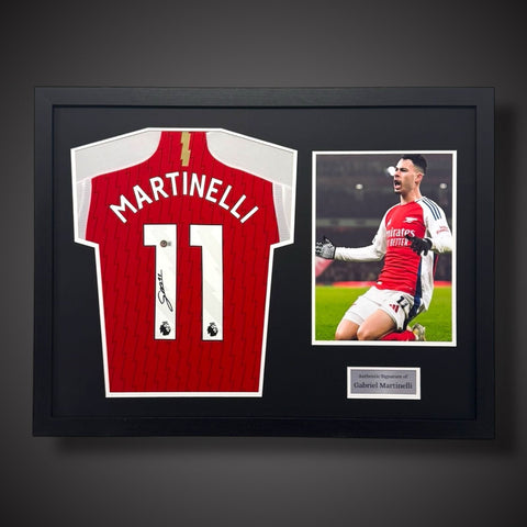 Gabriel Martinelli  Hand Signed &  Framed Arsenal Football Shirt With COA £3990