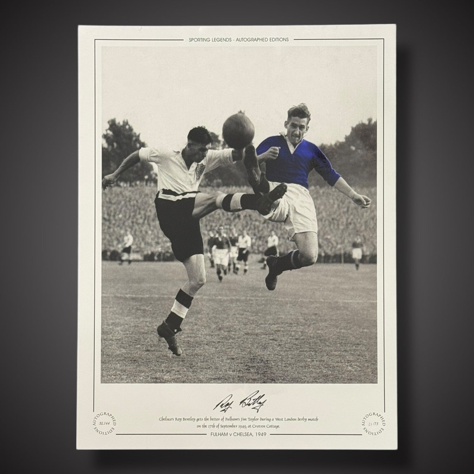 FRAMED Roy Bentley Chelsea 1949 Hand Signed Photo £451