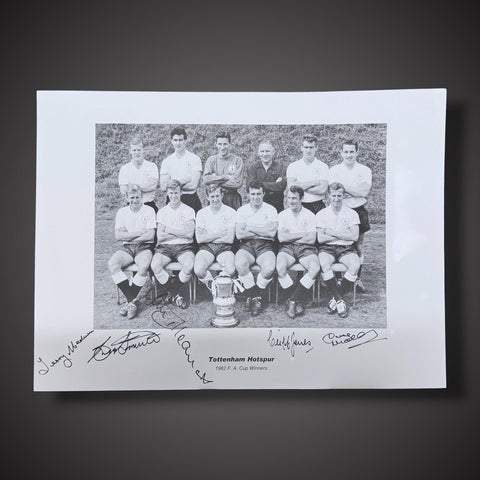 Tottenham Hotspur 1962 FA Cup Winners Multi Signed By 5 Photo £39.990