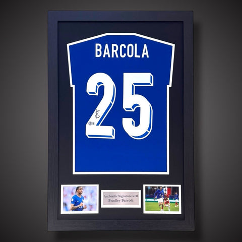 Bradley Barcola Hand Signed Framed France Home Shirt With COA £3490