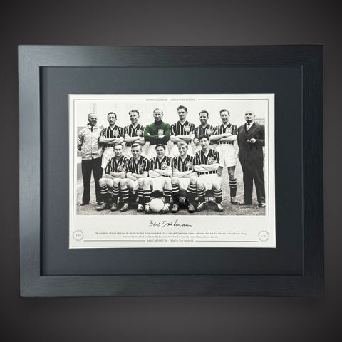 FRAMED Manchester City 1956 FA Cup Winners- Bert Trautmann Hand Signed Photo £450