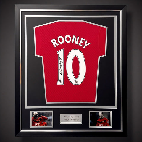 Wayne Rooney Hand Signed 2009/10 Deluxe Framed Manchester United Shirt  £2250