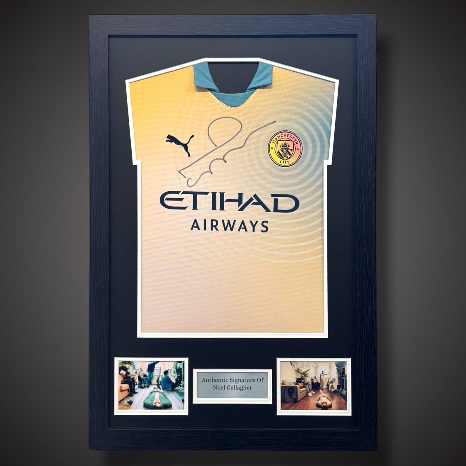 Manchester City Signed Noel Gallagher Special Ltd Ed Shirt Definitely City £5250