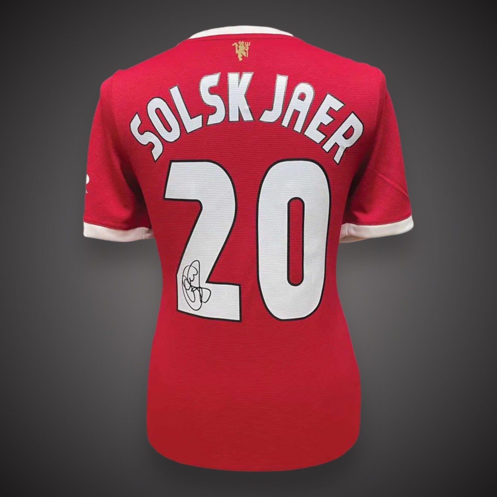 Ole Gunnar Solskjaer Manchester United Signed Shirt 2021/22 Private Signing £1990
