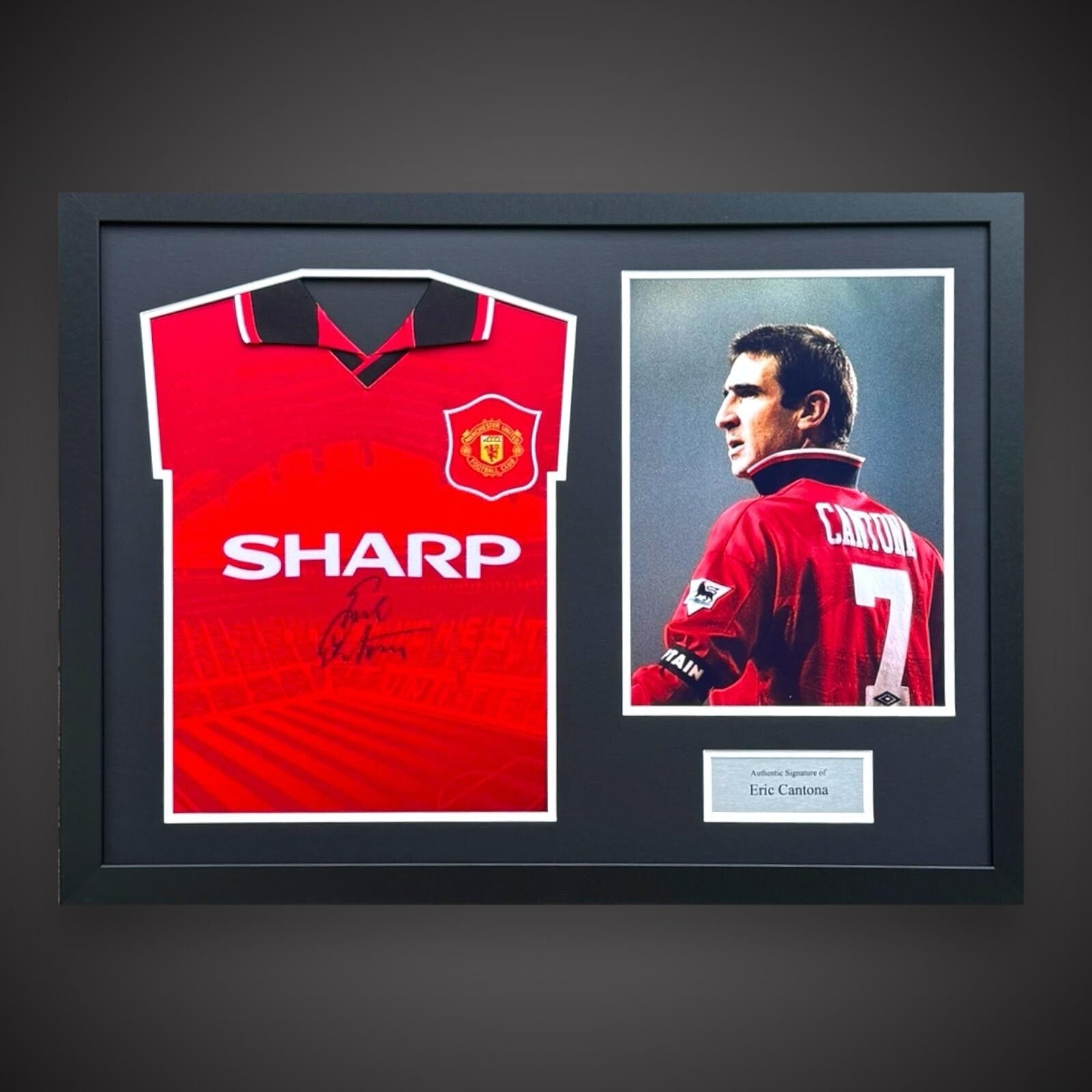 Eric Cantona Manchester United Hand Signed Framed Shirt And Photo £399  COA0