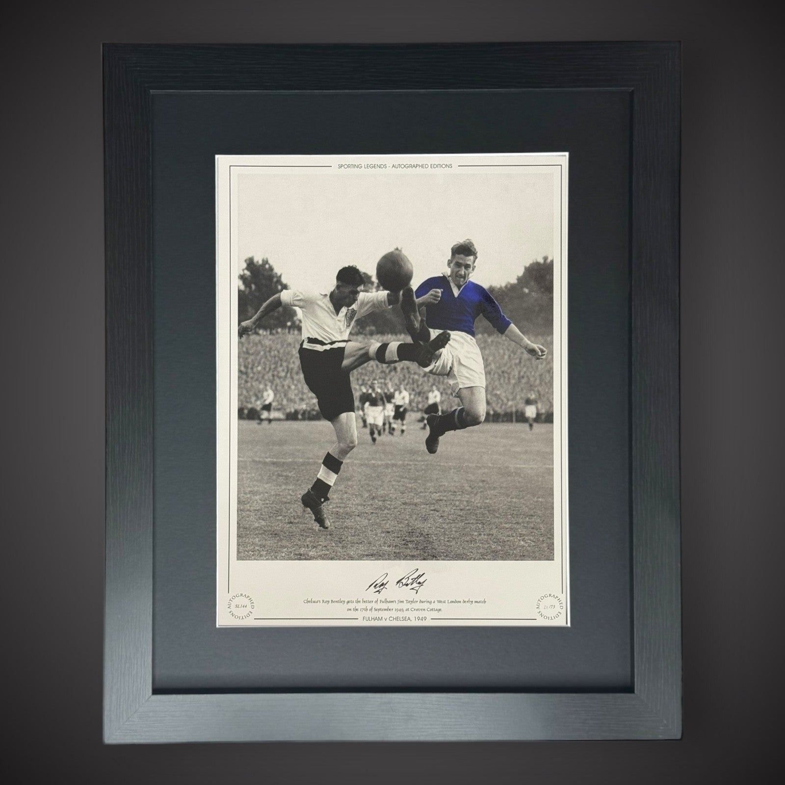 FRAMED Roy Bentley Chelsea 1949 Hand Signed Photo £450