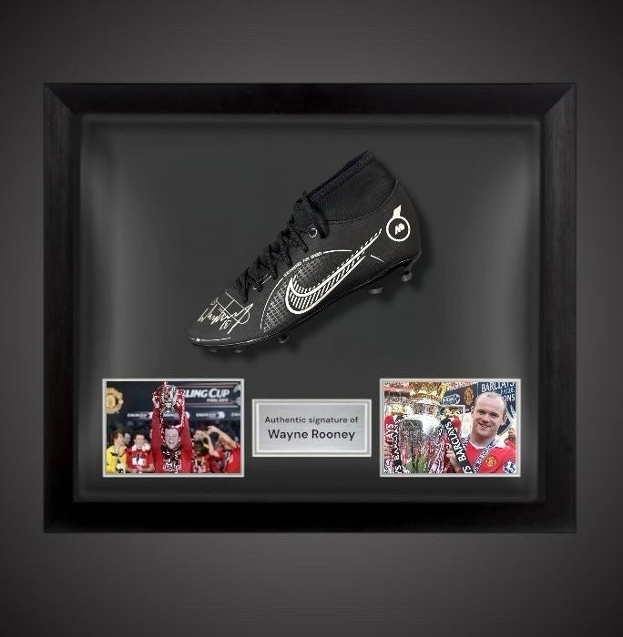 Wayne Rooney Signed Football Boot - Manchester United  In A Dome Frame £2590