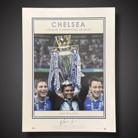 Jose Mourinho signed print - Chelsea League Champions 2004/05 £990