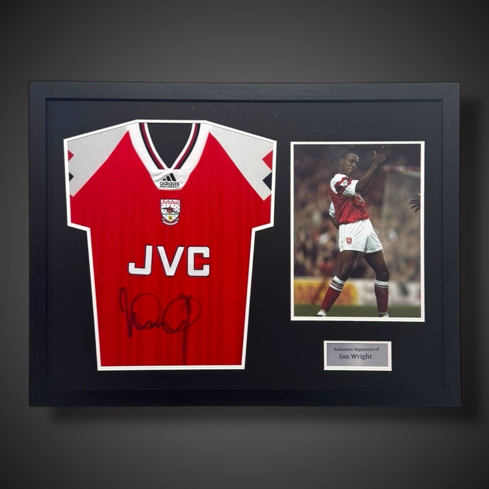 Ian Wright Arsenal Legend Signed And Framed Football Shirt And Photo  £2990