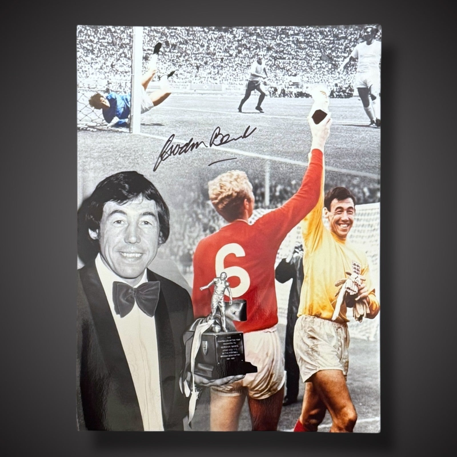 Gordon Banks Hand Signed Montage Photo With COA £250