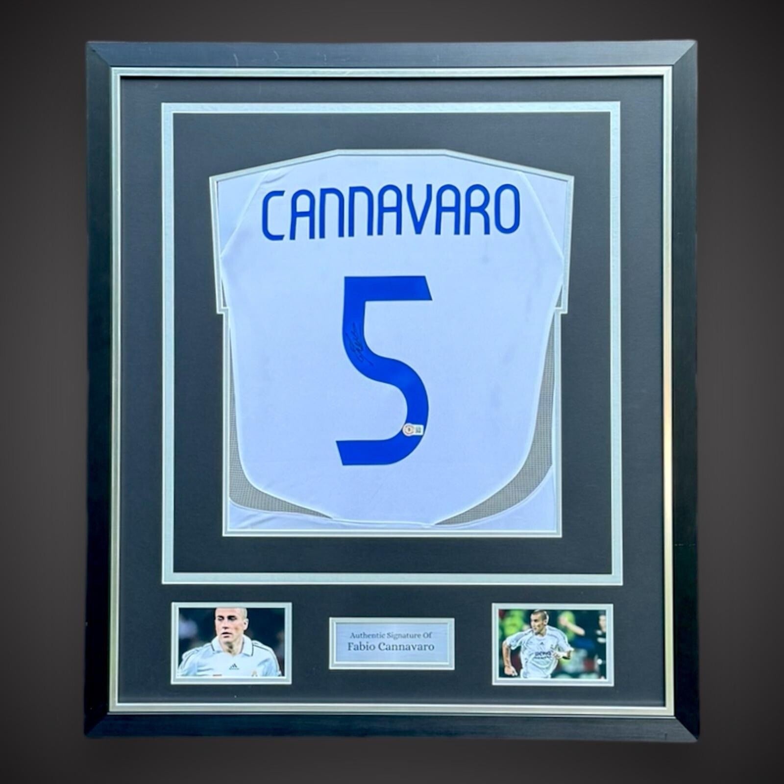 Fabio Cannavaro Hand Signed And Deluxe Framed Real Madrid Football Shirt £3990