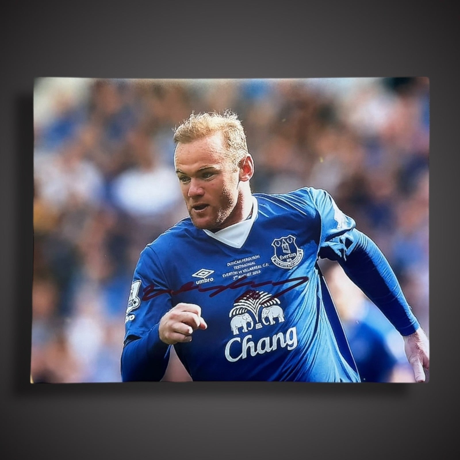Everton Wayne Rooney Hand Signed £25 12X160