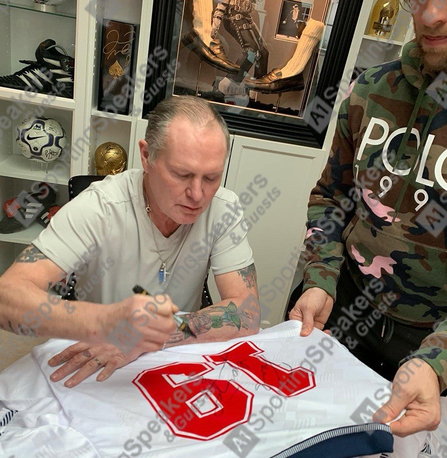 GAZZA Paul Gascoigne Signed & Framed England 1996WORLD CUP Shirt COA £2756