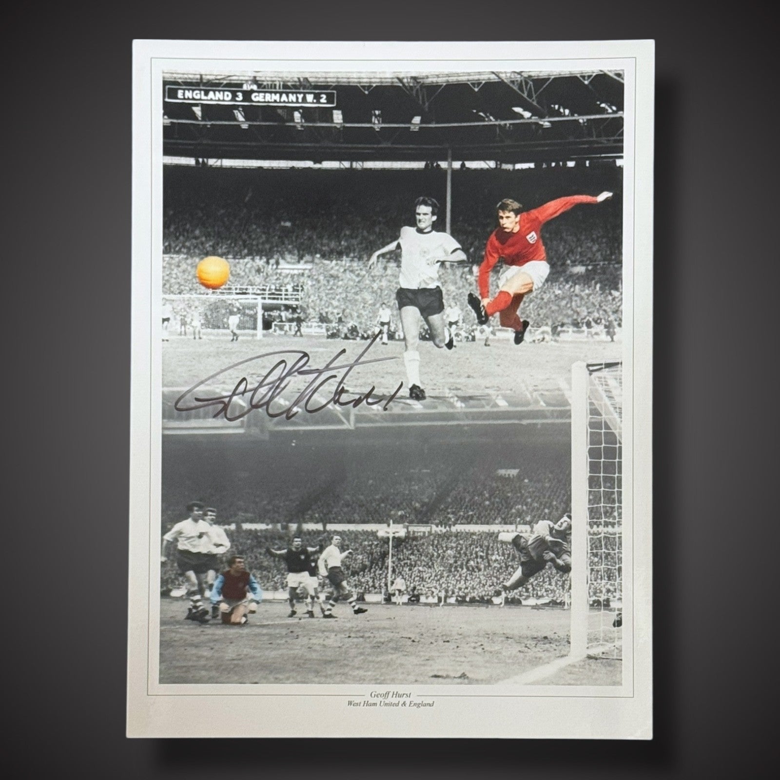 Sir GEOFF HURST Hand Signed Photograph- West Ham United Football Club £29.990