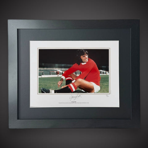 Framed George Best Manchester United Signed 16 x12 Photo Rare £5290