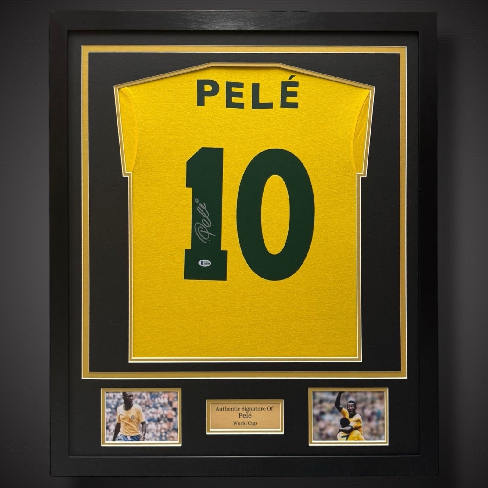 Framed Pele Brazil Hand Signed Shirt  - World Cup Series £850 With COA0