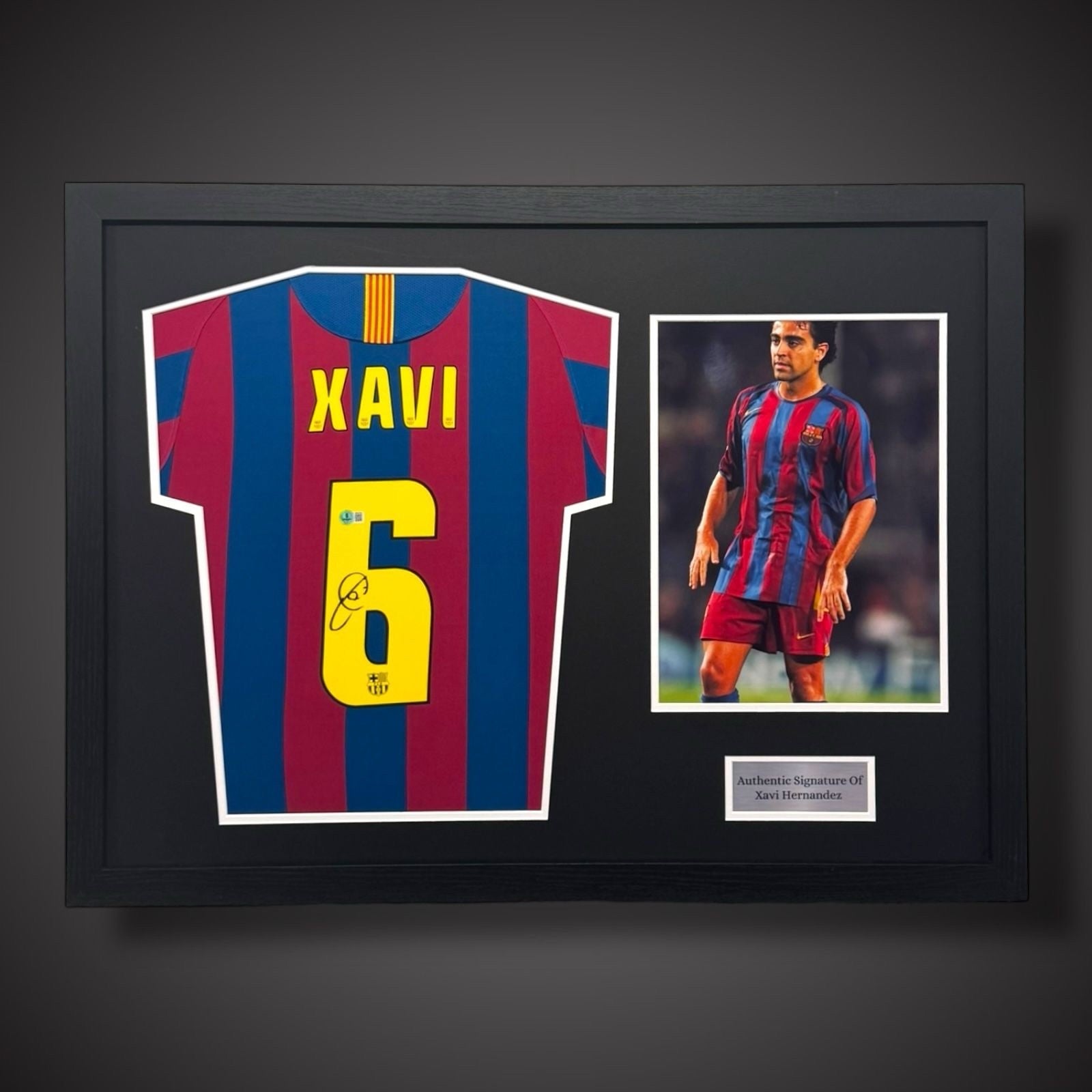 Xavi Hernandez Hand Signed Framed Barcelona Football Shirt 2014/15 £3990