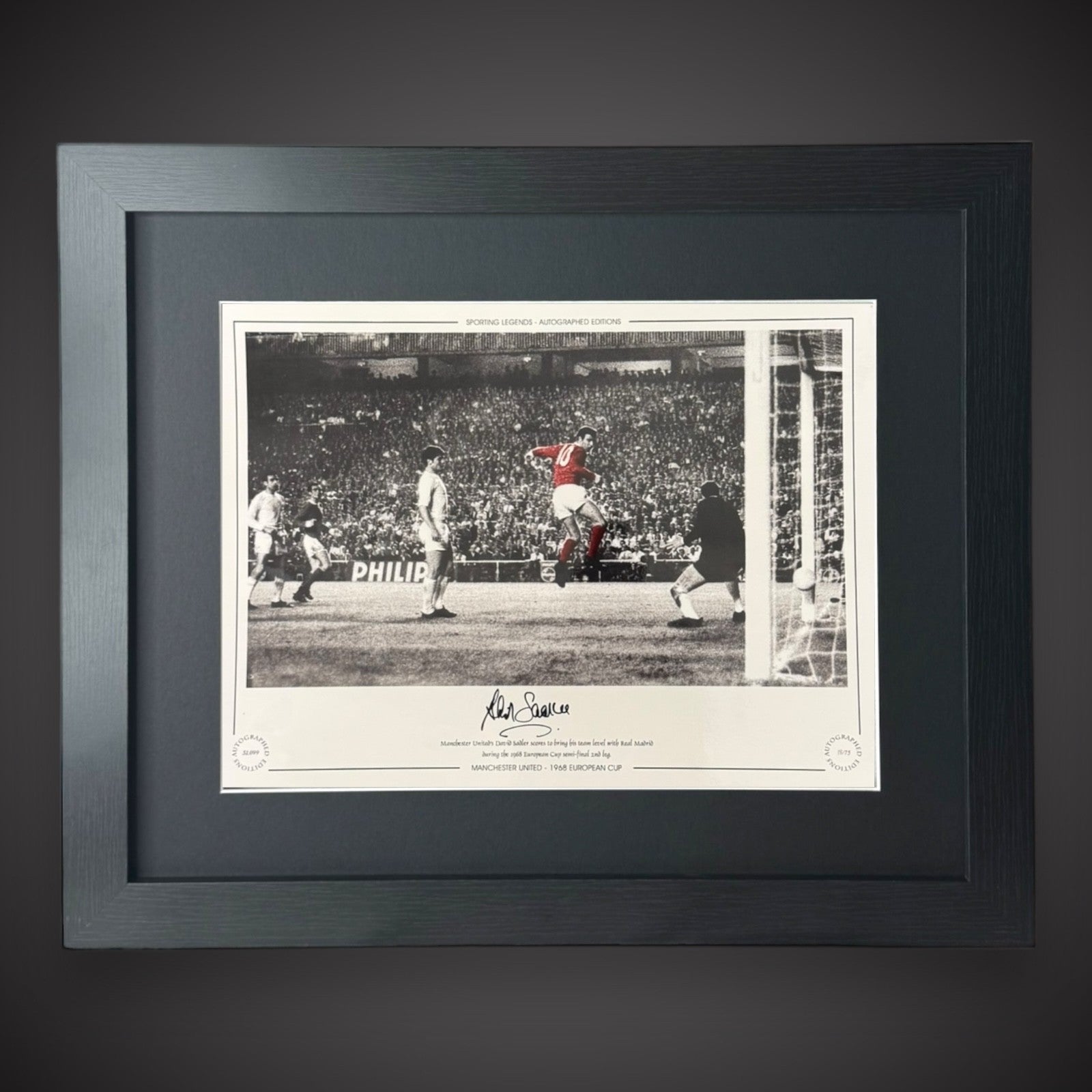 FRAMED Manchester United David Sadler Signed Photo £450