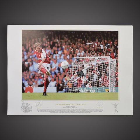 Ray Parlour Arsenal Double Goal Scorer Signed Art Print £300